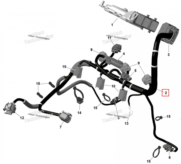 Жгут проводов в сборе Ski-Doo Skandic SE 900 ACE (2026) (420264428)