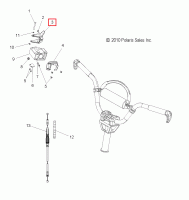 Курок дросселя без подогрева Polaris THROTTLE,LEVER,35.5MM 5432970
