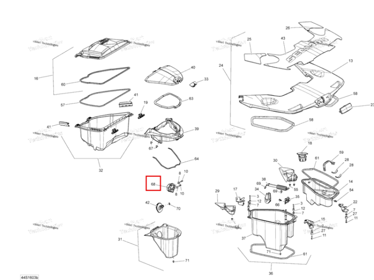 Кронштейн Sea-Doo RXT (2016) (293730056)