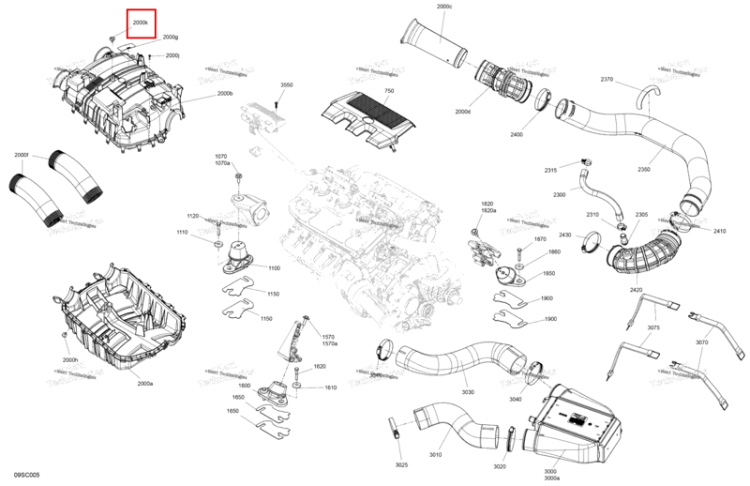 Опора Dart Sea-Doo RXT-X 300 (2023) (710008294)