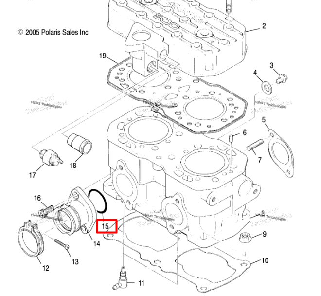 5418045 КОЛЬЦО УПЛОТНИТЕЛЬНОЕ ОРИГИНАЛ POLARIS 3085619 3084272