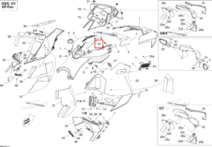 Консоль поролон Ski-Doo 517304515
