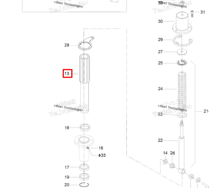 505072778 Стойка лыжи Ski-Doo SKI LEG