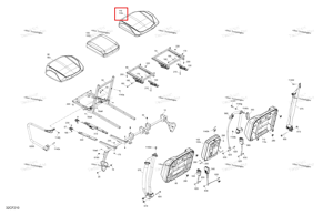 Правый подушка крышка Can-Am 708003900
