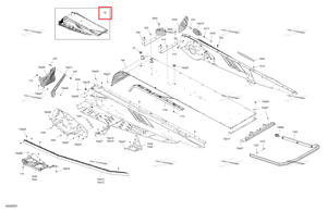 Bright белый шасси тоннель блок 129 b Ski-Doo 415130787