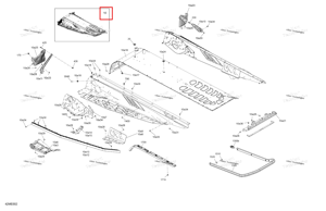 Шасси тоннель блок 137 a36 Ski-Doo 415130835