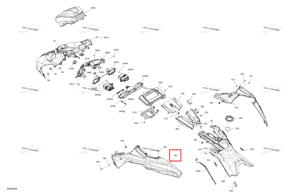 Carbon чёрный левый задний капот Ski-Doo 517309710