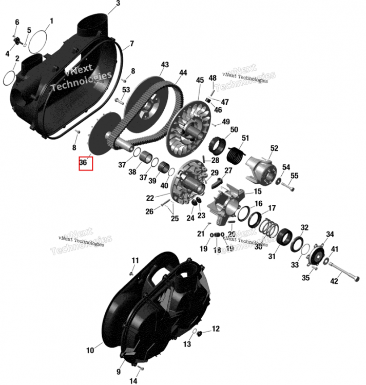 Flasque Fixe Ass Can-Am Maverick Turbo RR XRC (2022) (420280811)