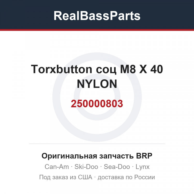 250000803 Torxbutton соц M8 X 40 NYLON