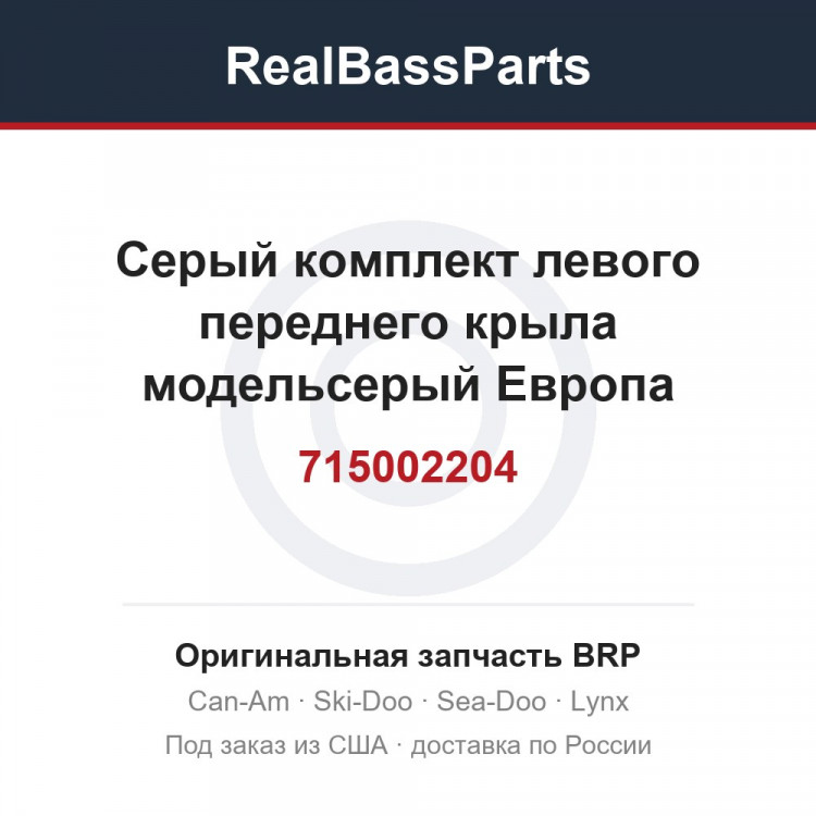715002204 Серый комплект левого переднего крыла модельсерый Европа