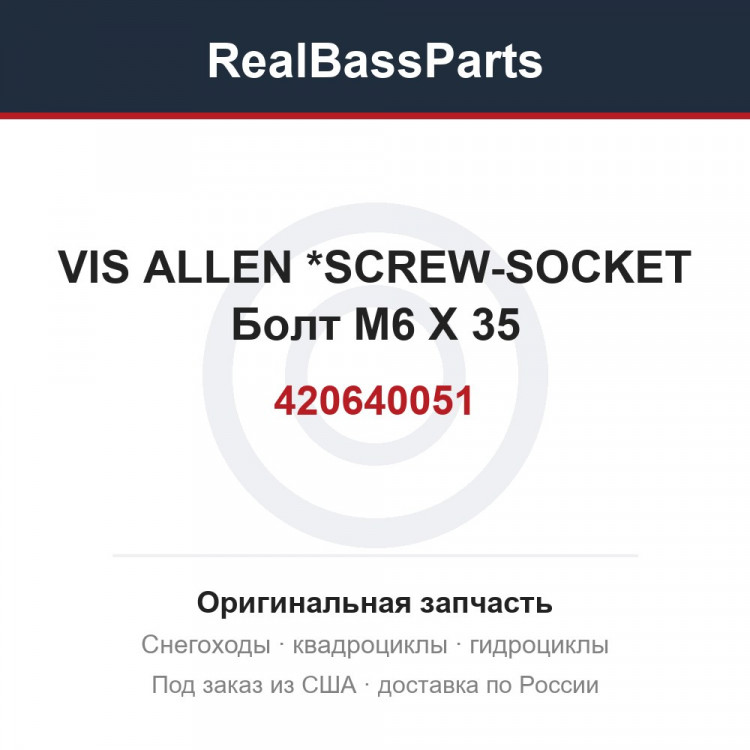 420640051 VIS ALLEN      *SCREW-SOCKET  Болт M6 X 35