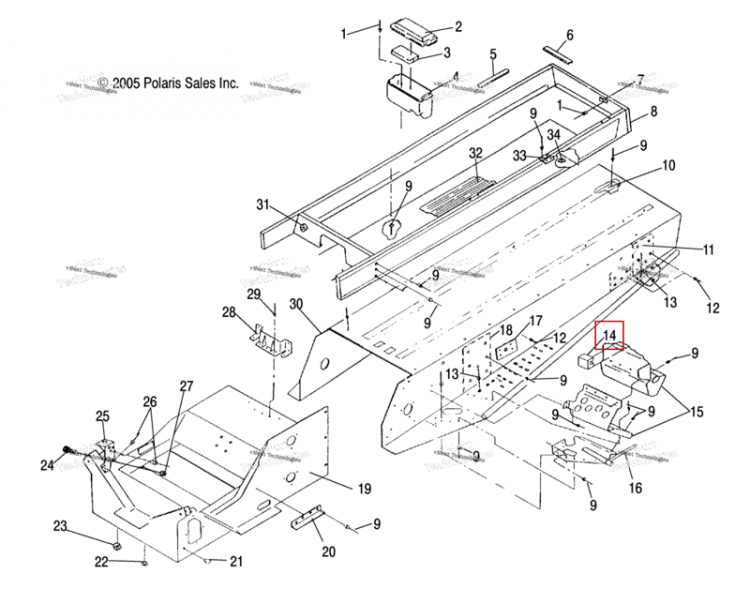 EXTRUSION CLUTCHGUARD Polaris Widetrak LX (2006) (5521238)