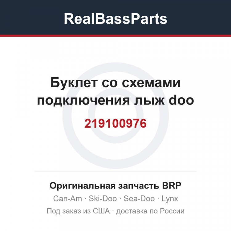 219100976 Буклет со схемами подключения лыж doo