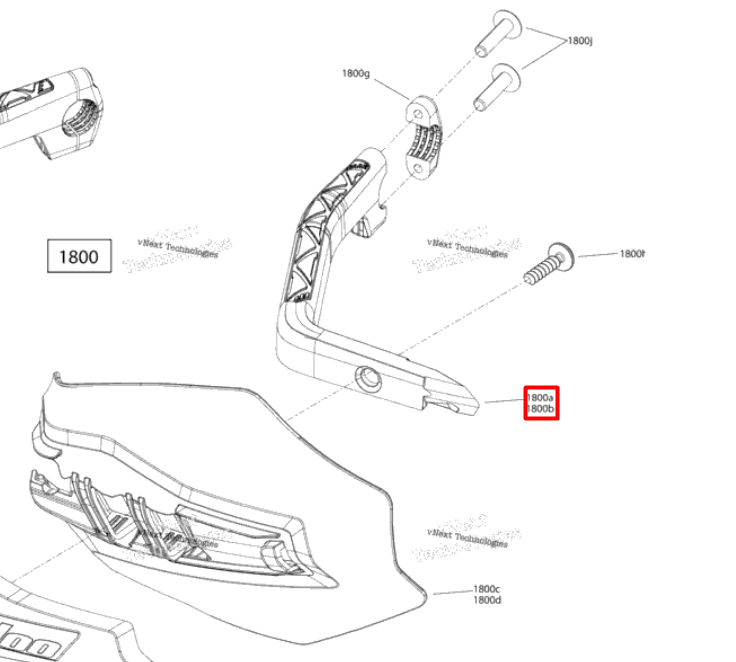 517306431 517305293 Крепление правое Ski-Doo