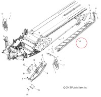 1018777 Подножка для ног левая для снегоходов Polaris RMK/PRO RMK 1018777