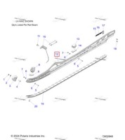 1545338-707 В сборе рейлинг 155 сервисный правый PEARLMLTDN включает 17,18