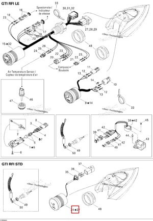 Масляный / топливный указатель GTI RFI STD Sea-Doo 278002032