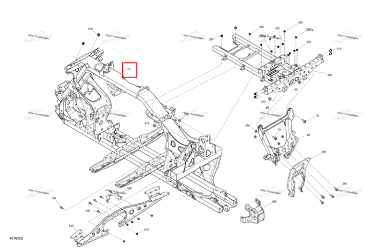 Шасси Can-Am Outlander 1000R EFI XMR (2022) (705209379)