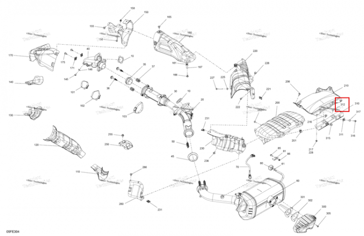 Вытяжная заклёпка Can-Am Outlander 4x4 XT 1000R (2025) (293150310)