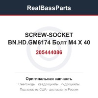 205444086 SCREW-SOCKET BN.HD.GM6174  Болт M4 X 40