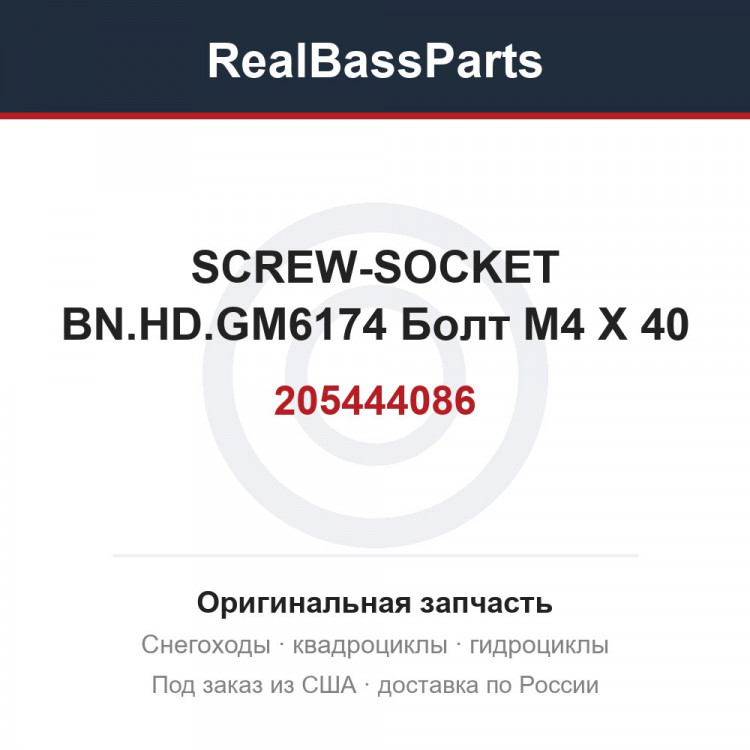 205444086 SCREW-SOCKET BN.HD.GM6174  Болт M4 X 40