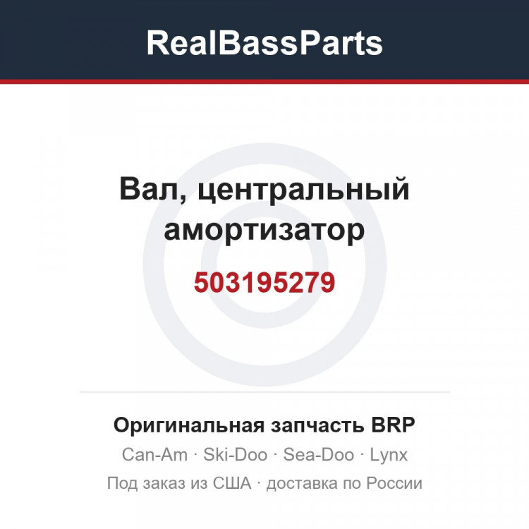 503195279 Вал, центральный амортизатор