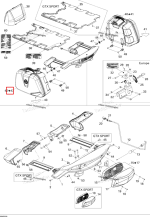 Левый Suitcase GTX LTD Ski-Doo 511000329