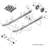 5333283 Вал втулка ролика катка гусеницы для снегоходов Polaris RMK/PRO RMK 5333283