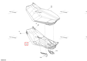 Водителя s сиденье основание Ski-Doo 510007888