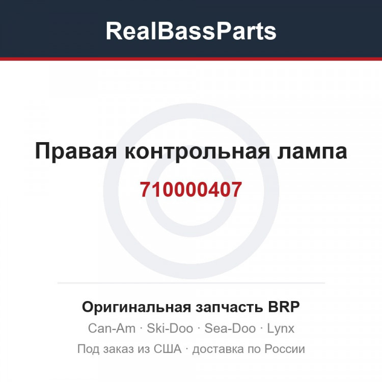 710000407 Правая контрольная лампа