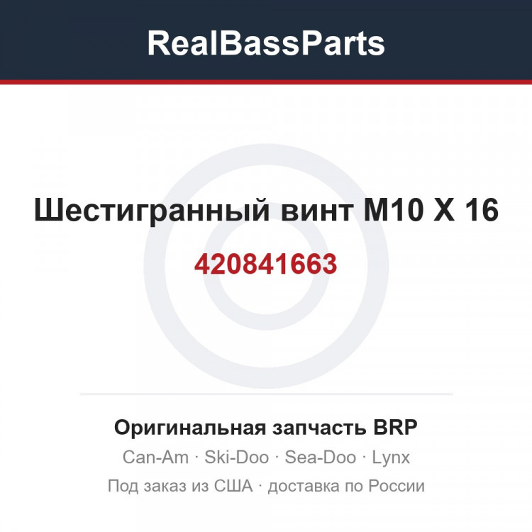 420841663 Шестигранный винт M10 X 16