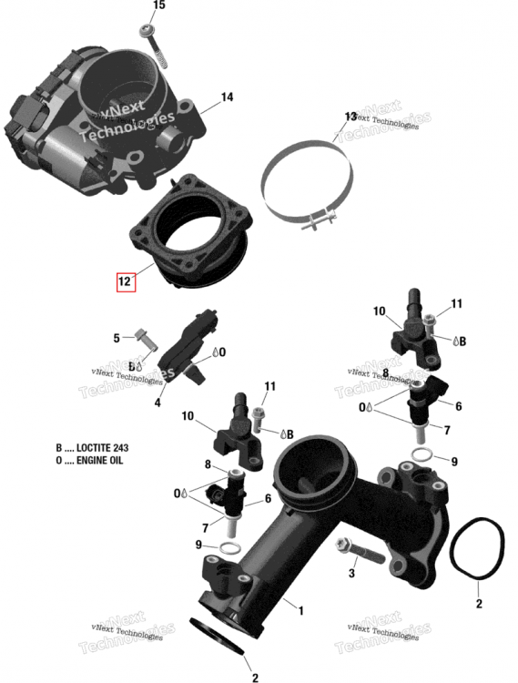 Впуск гнездо Can-Am Outlander 1000R EFI XMR (2022) (420267043)