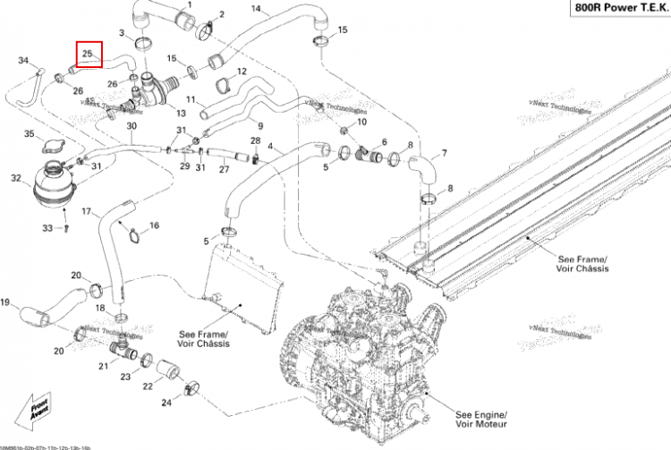 Filling шланг Ski-Doo Summit X 800R Power T.E.K. (2009) (509000548)