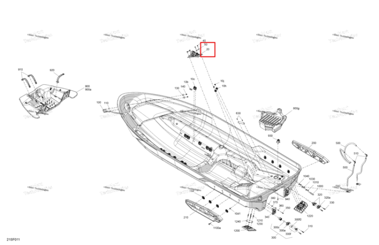 Through Hull фитинг Sea-Doo RXP 325 X (2026) (293450409)