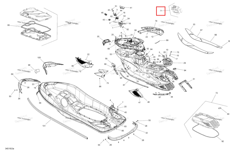 Retractable Rope в сборе Sea-Doo RXT (2016) (291004019)
