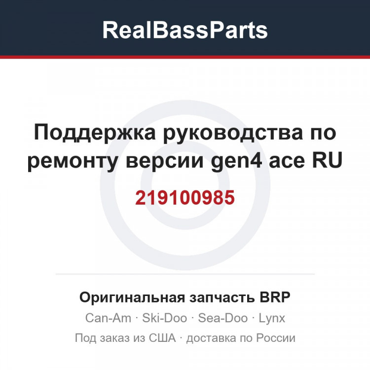 219100985 Поддержка руководства по ремонту версии gen4 ace RU