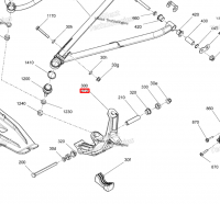 505074707 Шпиндель правый черный G4 Expert Ski-Doo 
