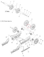 5333523 Вал втулка ролика катка гусеницы для снегоходов WIDETRAK LX 5333523