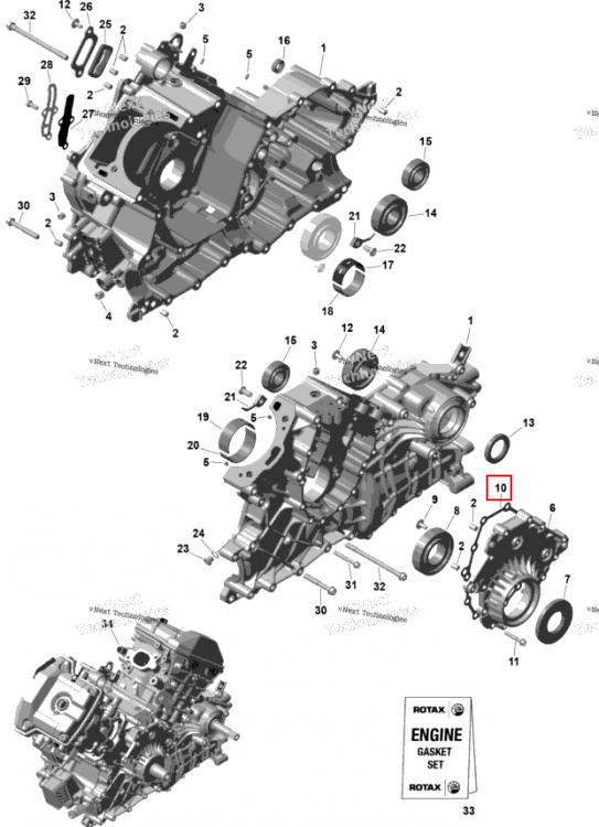 PTO крышка прокладка Included дюйм комплект прокладок Can-Am Outlander 4x4 XT 1000R (2025) (420230071)