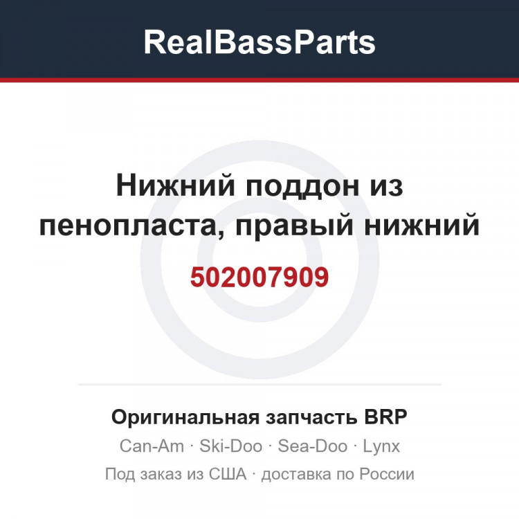 502007909 Нижний поддон из пенопласта, правый нижний