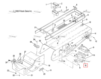 Опора TRLG рычаг левый чёрный Polaris Widetrak LX (2006) (1012905-067)