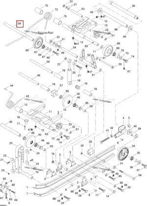 Поперечный вал Ski-Doo 503187400
