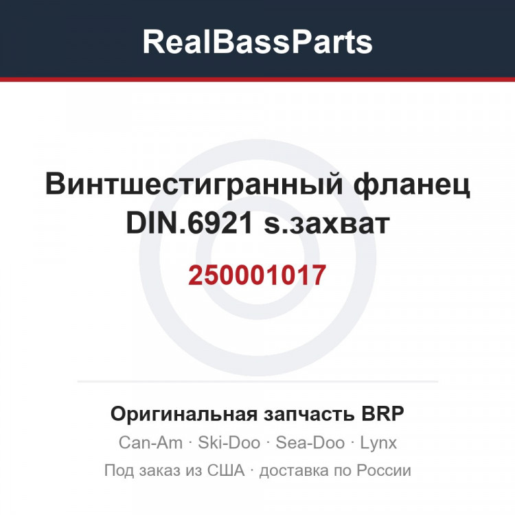 250001017 Винтшестигранный фланец DIN.6921 s.захват