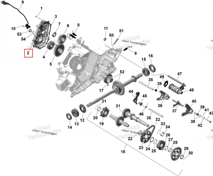 Коробка передач крышка Can-Am Outlander 4x4 XT 1000R (2025) (420686891)