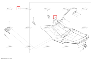 Сиденье в сборе чёрный оранжевый модель Sea-Doo 269002915