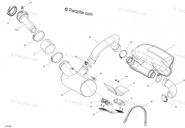 274001447 REAR EXHAUST HOSE