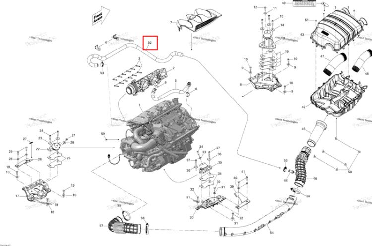 FORMED шланг Sea-Doo GTX 215 (2012) (270000838)
