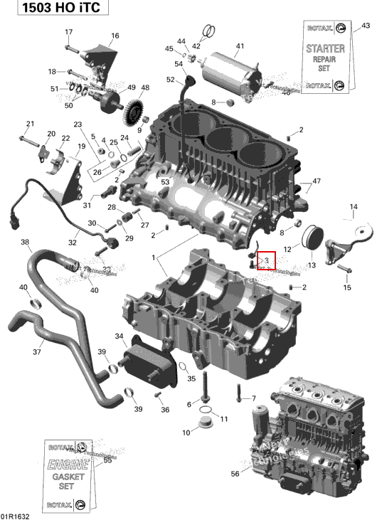Масляный Hole Adaptor Sea-Doo RXT (2016) (420956778)