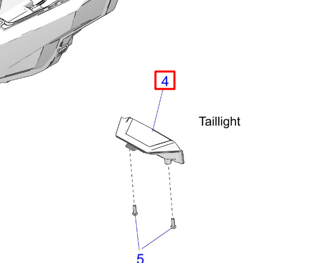 2412774 Фонарь задний Matryx RZR для Polaris (Taiwan) 2411866 