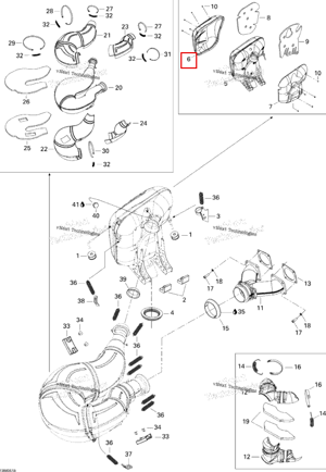 Правый Heat дефлектор Ski-Doo 514053777